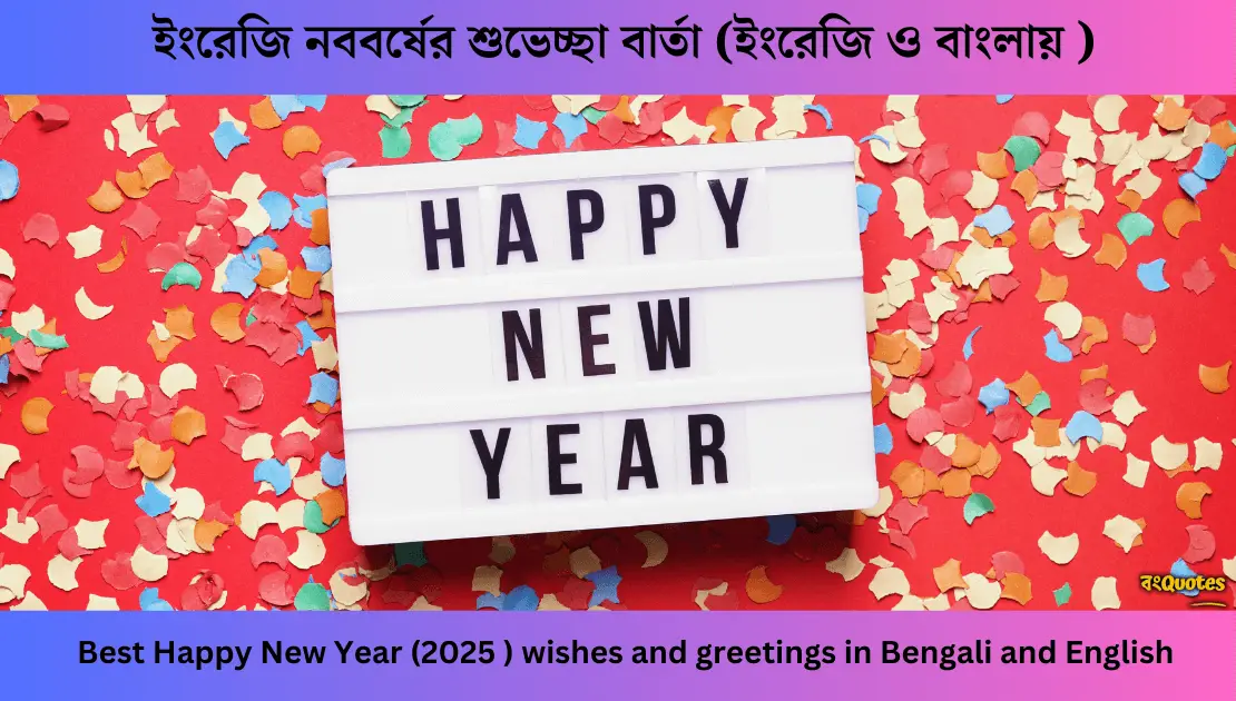 Best Happy New Year (2025 ) wishes and greetings in Bengali and English ~ ইংরেজি নববর্ষের শুভেচ্ছা বার্তা (ইংরেজি ও বাংলায় )