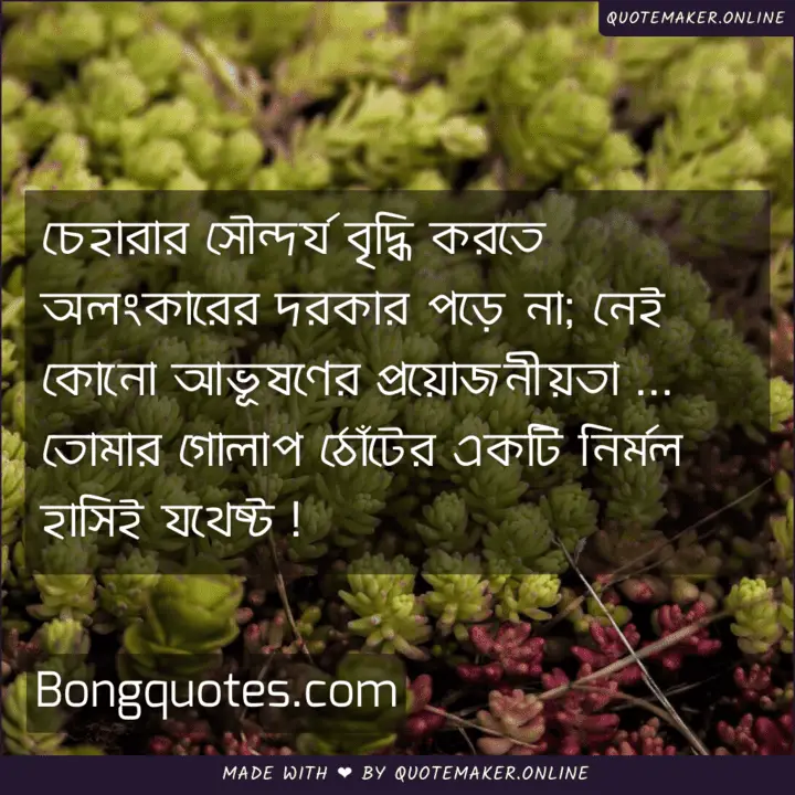 Beautiful Quotes about Romantic Smiles in Bengali | বাংলা রোমান্টিক হাসির উক্তির সম্ভার