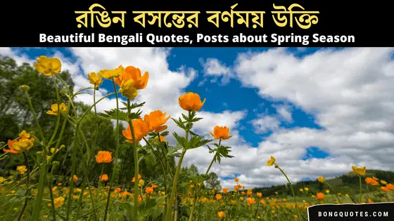 বসন্তের উক্তি | Beautiful Bengali Quotes, Posts about Spring Season