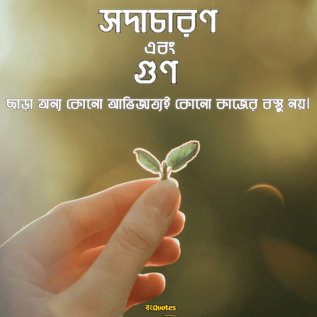 আভিজাত্য নিয়ে  কথা