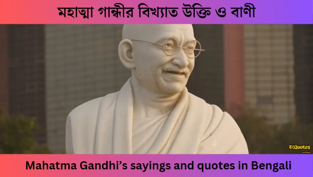 মহাত্মা গান্ধীর বিখ্যাত উক্তি