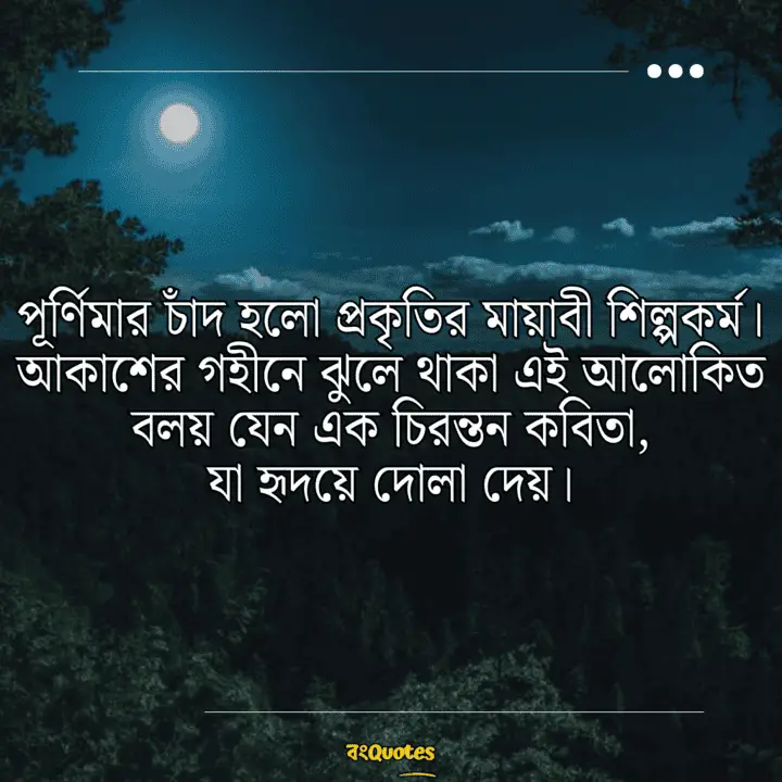 পূর্ণিমার চাঁদ নিয়ে লেখা উক্তি 3