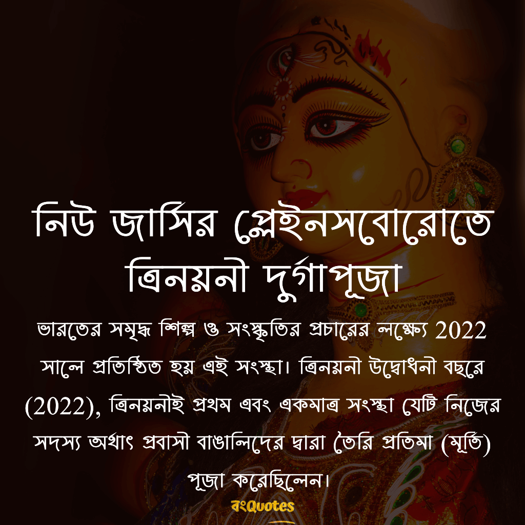 নিউ জার্সির প্লেইনসবোরোতে ত্রিনয়নী দুর্গাপূজা