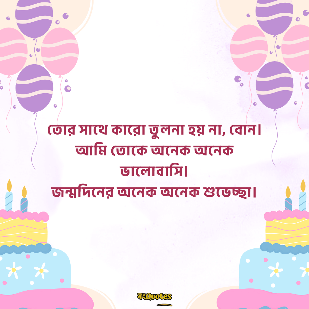 ছোটবোনের জন্মদিনের শুভেচ্ছা 11
