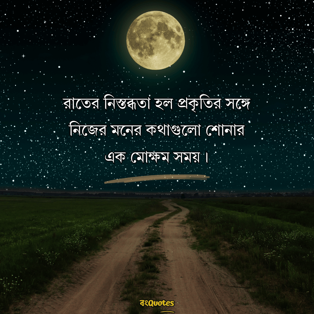 রাতের নিস্তব্ধতা নিয়ে ক্যাপশন 1