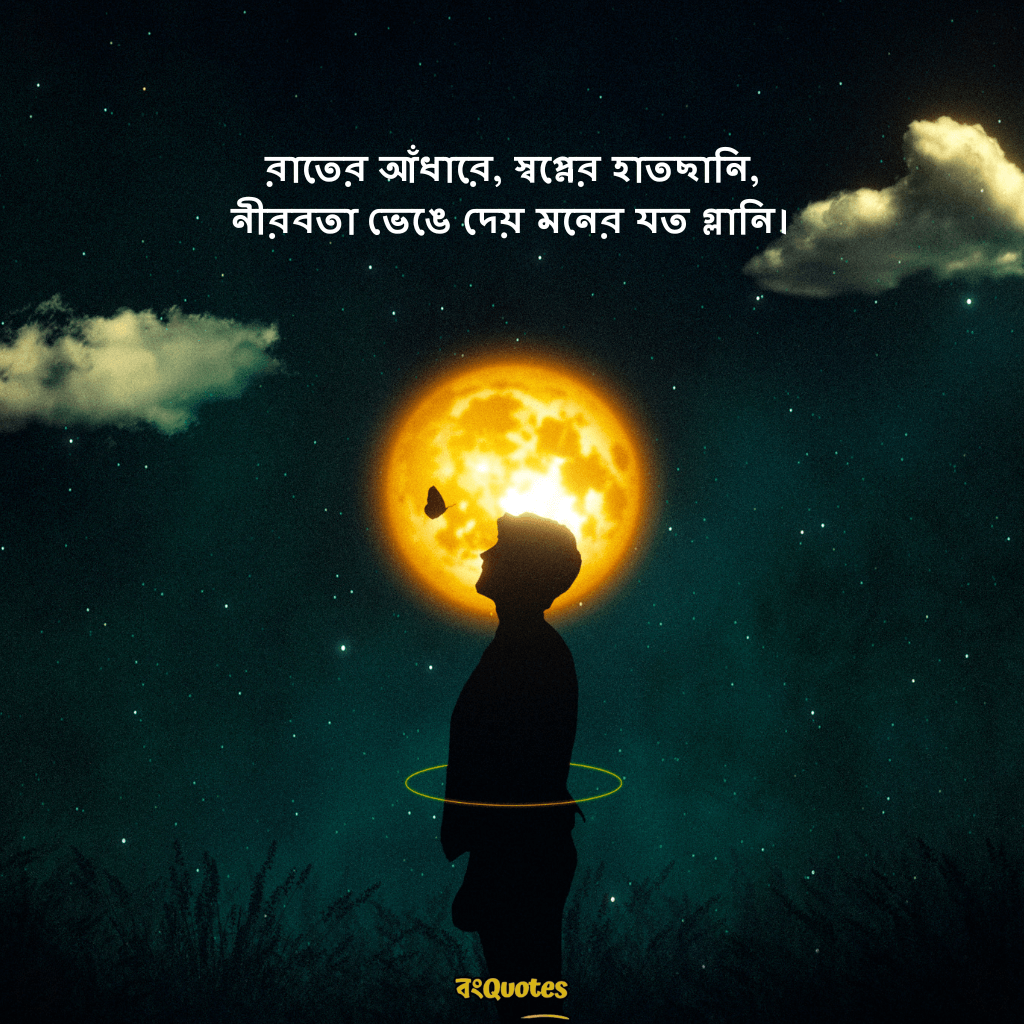 রাতের নিস্তব্ধতা নিয়ে ক্যাপশন 18