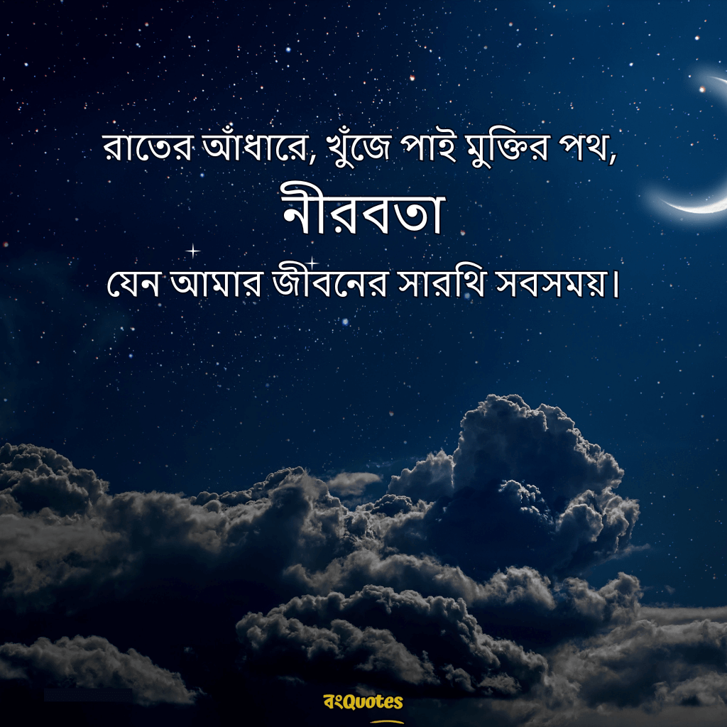 রাতের নিস্তব্ধতা নিয়ে ক্যাপশন 2