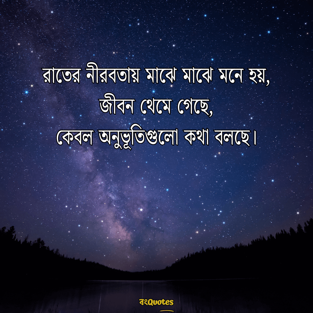 রাতের নিস্তব্ধতা নিয়ে ক্যাপশন 5