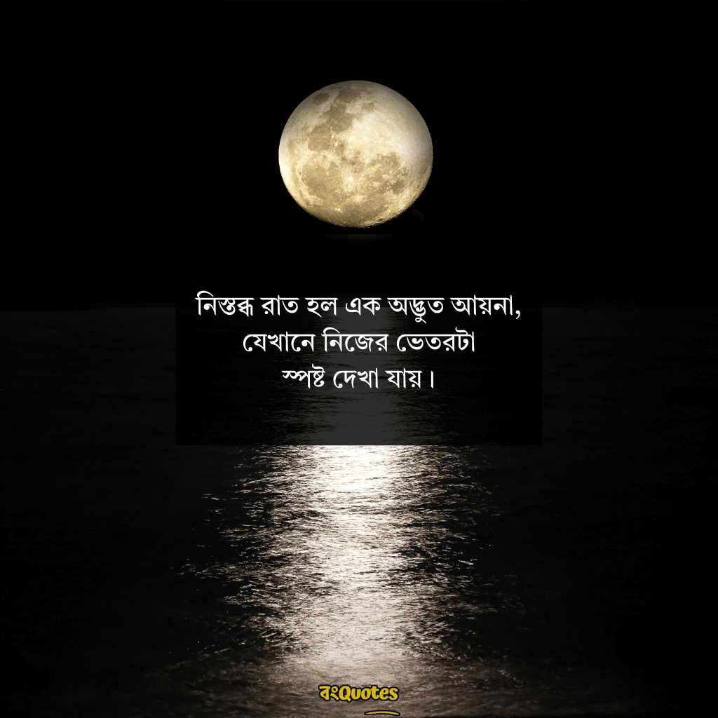 রাতের নিস্তব্ধতা নিয়ে ক্যাপশন 6