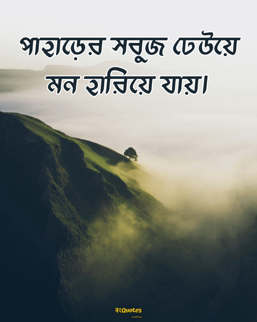 সবুজ পাহাড় নিয়ে ক্যাপশন 16