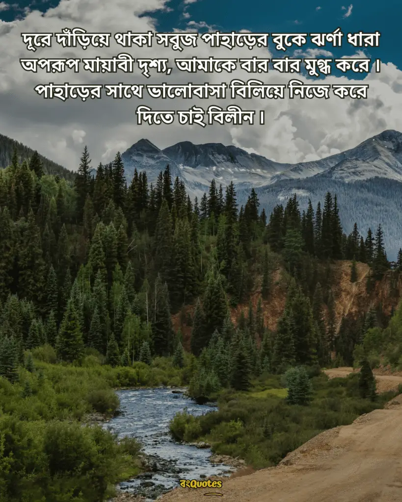 সবুজ পাহাড় নিয়ে ক্যাপশন 20