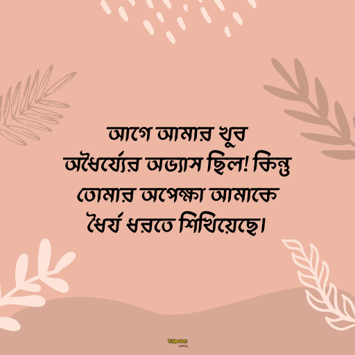 অপেক্ষা নিয়ে ক্যাপশন 15